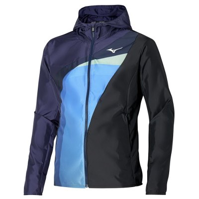 Cazadoras Mizuno Release Hooded Hombre Azules Oscuro - Chile M876TZFKGJ